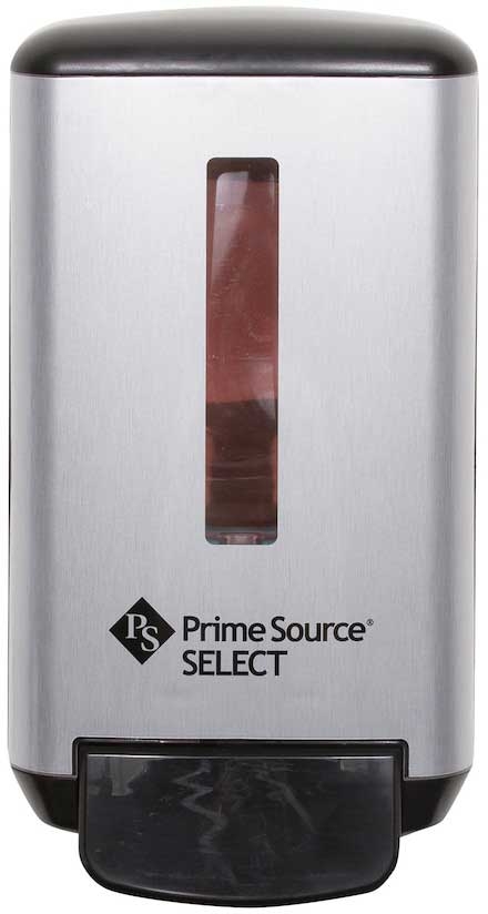 Prime Source Polystyrene Black Select Push Style Manual Soap Dispenser, 1250 Milliliter