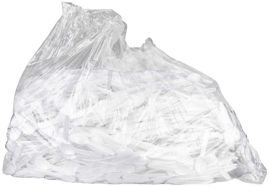 Bunzl Prime Source Low Density Polyethylene White Taster Spoon, 3 inch -- 3000 per case