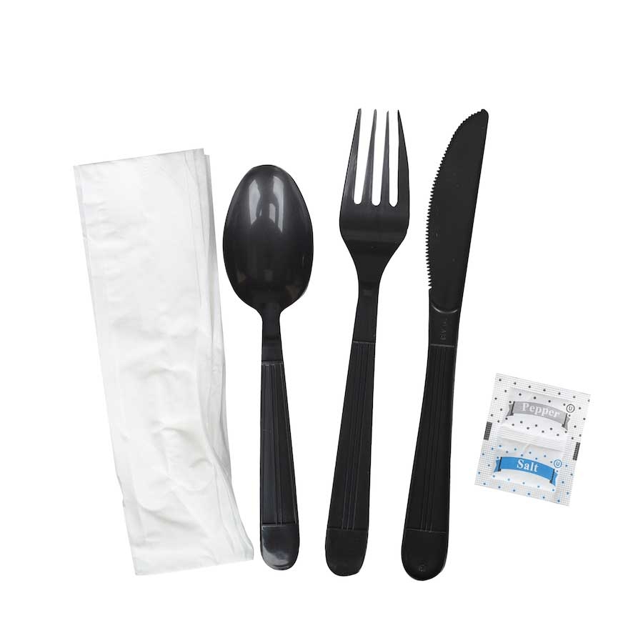 Prime Source Polypropylene Extra Heavy Weight Cutlery Kit -- 250 Per Case