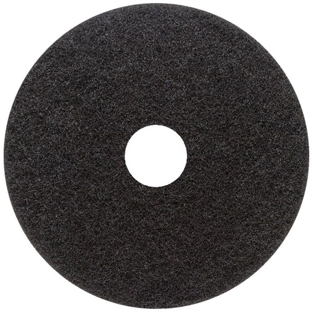 Prime Source Black Polyester Circle Low Speed Stripping Pad, 19 inch -- 5 per case