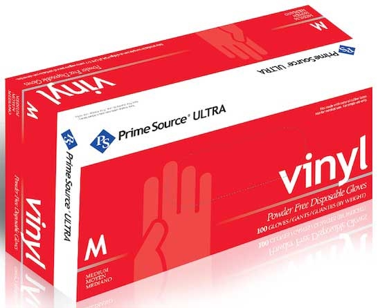 Bunzl Prime Source 5 Mil Powder Free Medium Blue Vinyl Disposable Gloves -- 1000 per case