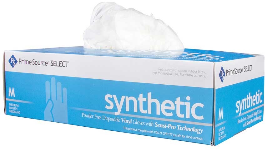 Prime Source Powder Free Medium White Select Sensi Pro Vinyl Gloves -- 1000 Per Case