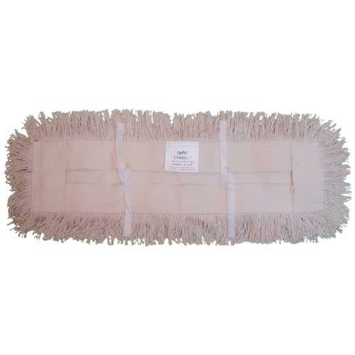 Utility Plus Natural/White Cotton/Nylon 4 Ply Dust Mop Head, 5 x 24 inch -- 6 per case
