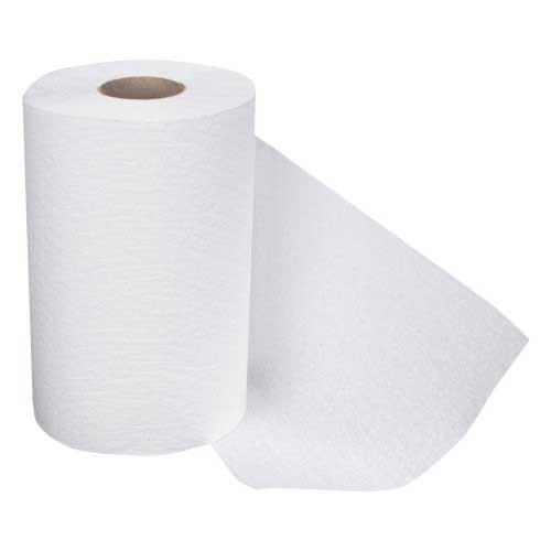 Right Choice 1 Ply White Paper Hardwound Roll Towel, 7.875 inch x 350 Feet -- 12 per case