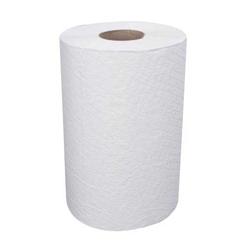 Right Choice 1 Ply White Paper Hardwound Roll Towel, 7.875 inch x 350 Feet -- 12 per case