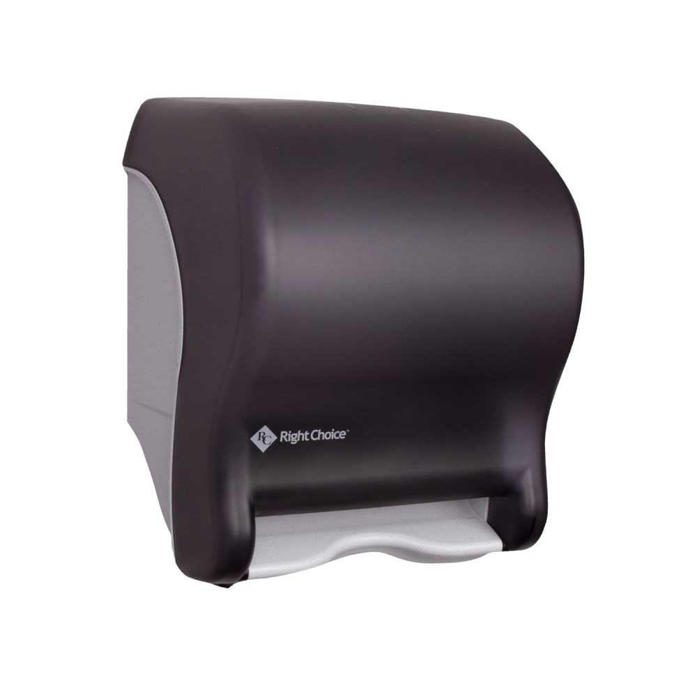 Right Choice Compact Black Electronic Touchless Roll Towel Dispenser, 14.4 × 11.75 × 9.13 inch