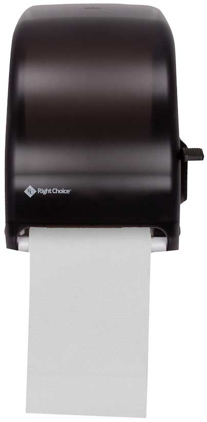 Right Choice Black Large Capacity Lever Roll Towel