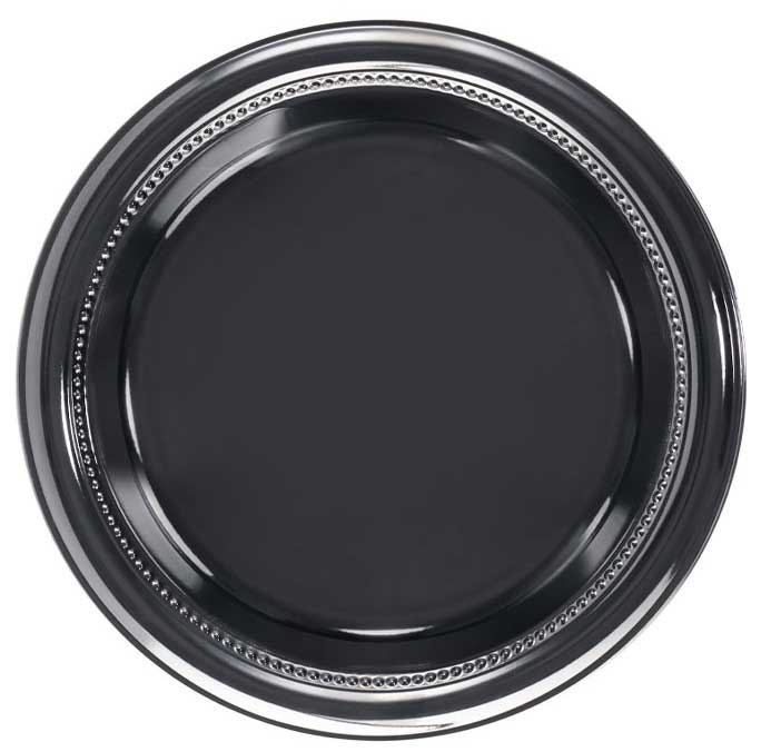 Darnel High Impact Black Plate and Bowl, 9 inch -- 500 per case
