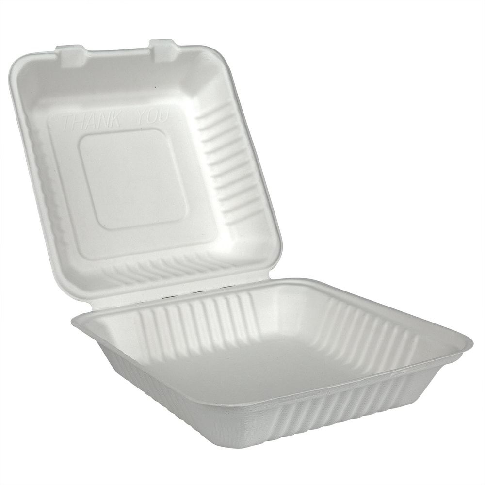 Premier Essential White Paper Molded Fiber Clamshell, 9 inch -- 200 per case