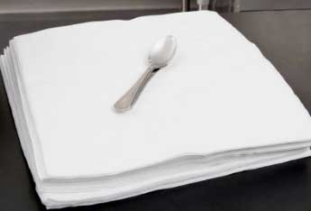 NPS Premium Airlaid Linen White Guest Towel/Napkin - Flat Pack, 16 x 16 inch -- 1000 per case