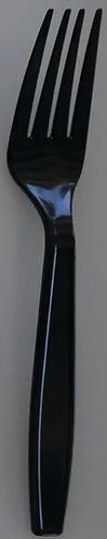 Nutri Bon Polystyrene Black Heavy Duty Fork -- 1000 per case.