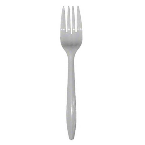 Nutri Bon White Polypropylene Medium Weight Fork -- 1000 per case