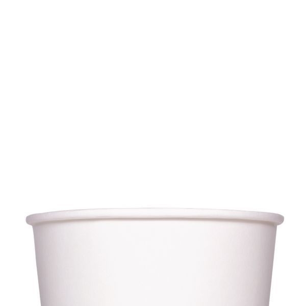 Karat White Double Poly Paper Food Container, 32 Ounce -- 600 per case.