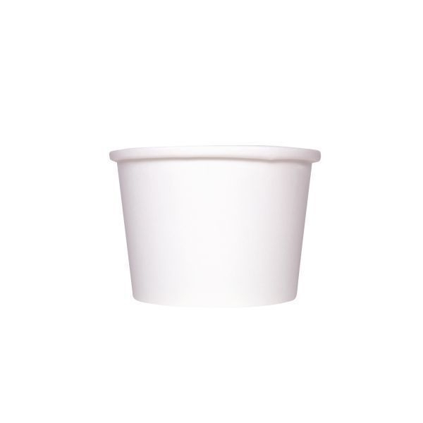 Karat White Double Poly Hot and Cold Food Container, 8 Ounce -- 1000 per case.