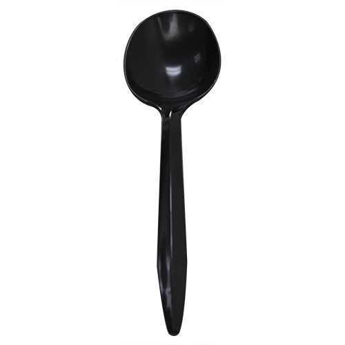 Karat Plastic Black Medium Weight Soup Spoon -- 1000 per case.