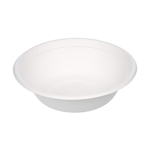 Teh Tung Morex Bamboo Mix White Bagasse Molded Fiber Salad Bowl, 32 Ounce -- 300 per case.