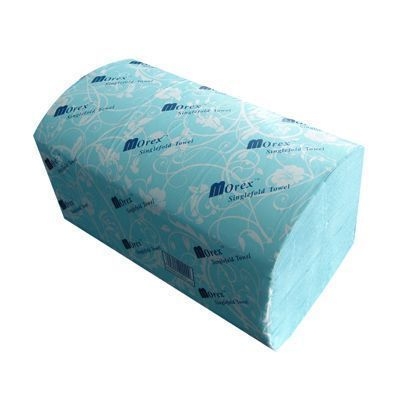 Teh Tung 1 Ply Blue Single Fold Paper Towel, 10.25 x 9.25 inch -- 4008 per case.