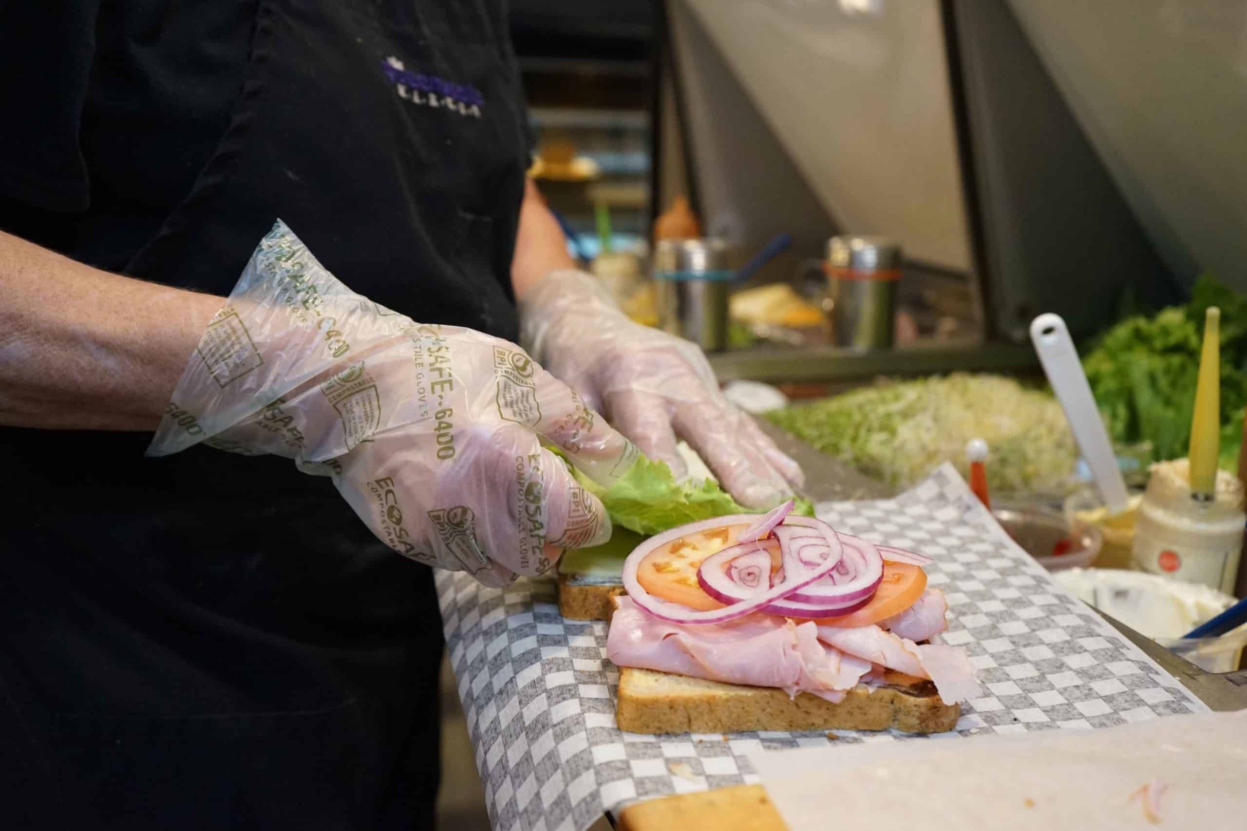 EcoSafe PLA 0.7 Mil Large Green Food Prep Compostable Gloves -- 800 per case