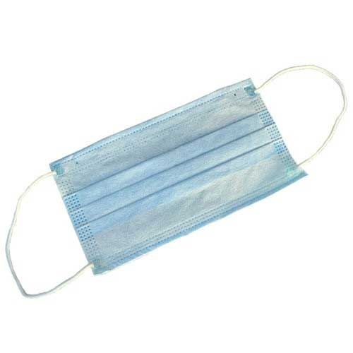 McCordick Glove and Safety Blue 3 Ply Disposable Standard Use Face Mask with Ear Loops - 50 per box