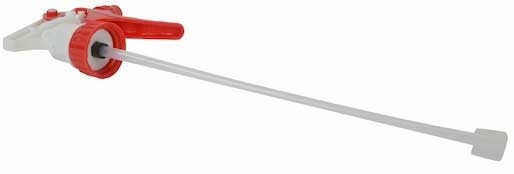 Bunzl Polypropylene Polyethylene Red White Ultra Trigger Sprayer with Dip, 9.75 inch