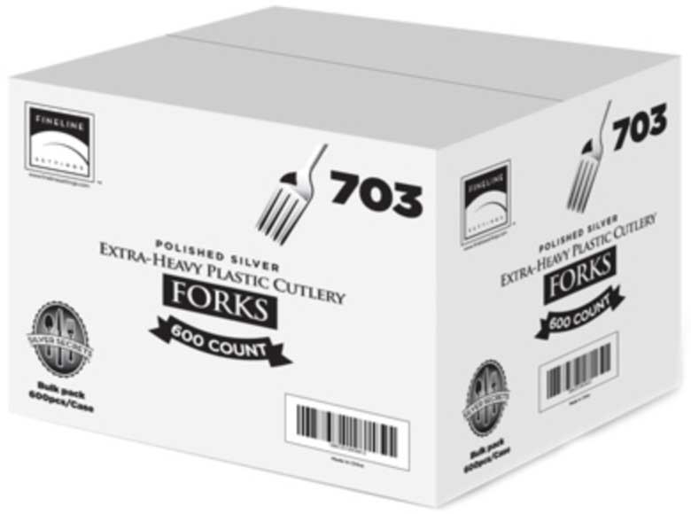 Fineline Silver Secrets Silver Fork - Bulk -- 600 per case