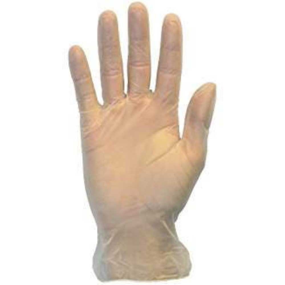 Omar Clear Medium Powder Free Industrial Dispenser Vinyl Gloves -- 1000 per case