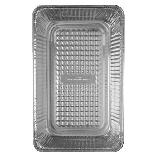 Jif Foil Silver Medium Aluminum Steam Table Pan, 20.75 x 12.81 x 2.19 inch -- 50 per case