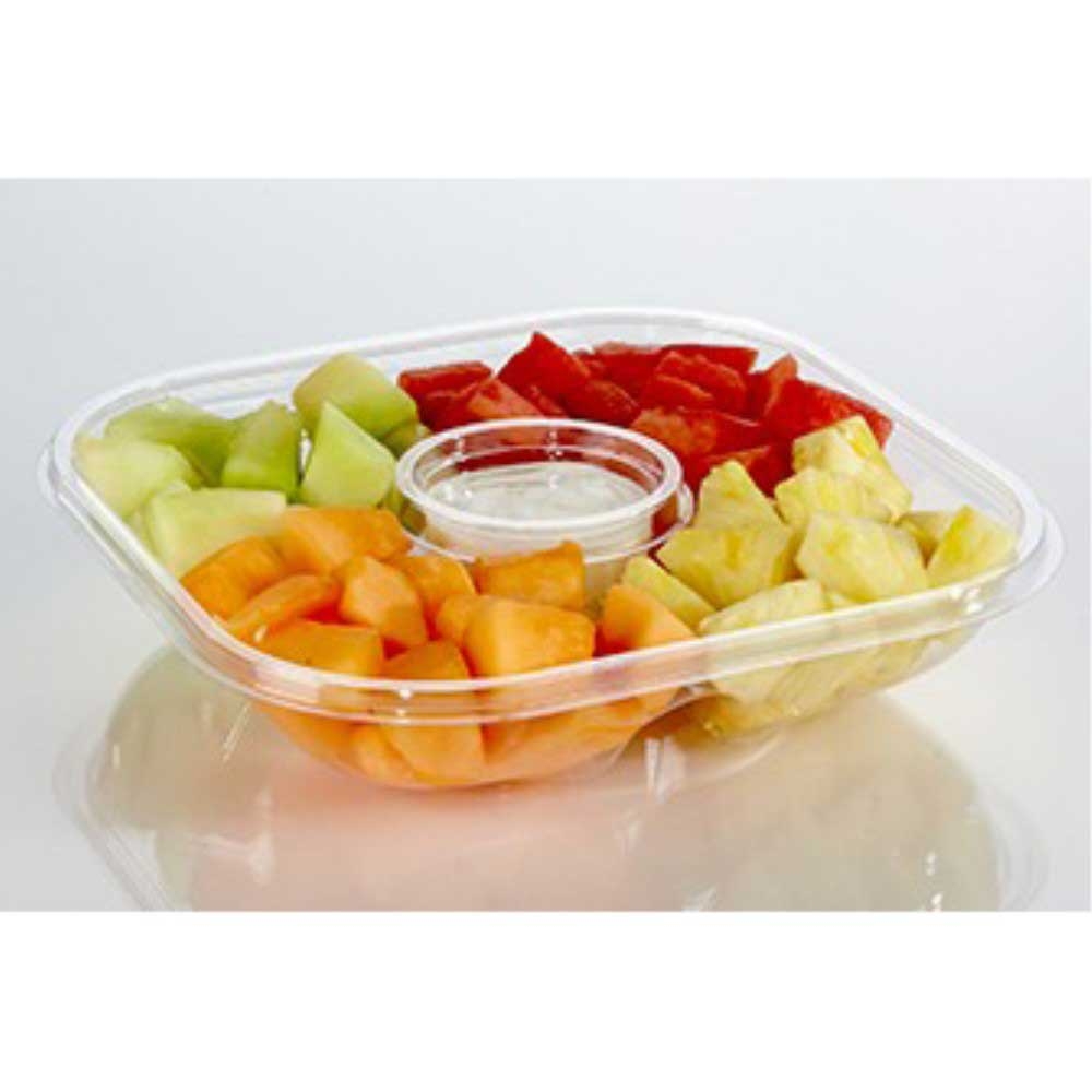 Lacerta Clear Polyethylene Terephthalate Fruit Tray Base, 10.75 x 10.75 inch -- 130 per case