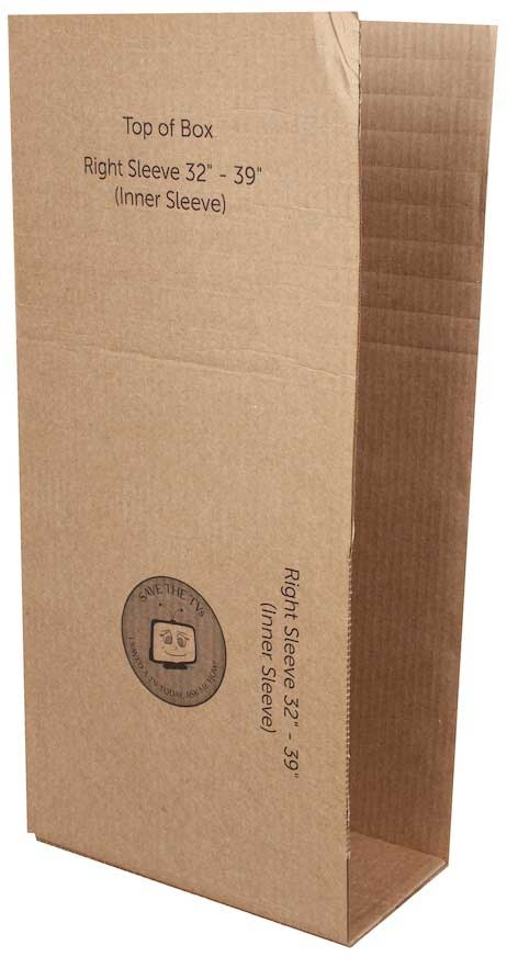Footprint Corrugated Cardboard Small TV Return Kit, 32-39 inch -- 5 per case