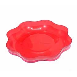 Decra Stone Red Polypropylene Round Fruit Tray, 10.5 inch -- 24 per case