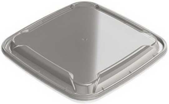 Aviva Plastics Polypropylene Square Clear Container Lid Only -- 240 per case