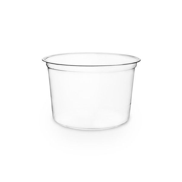 Vegware PLA Clear Round Deli Container, 16 Ounce -- 500 per case.
