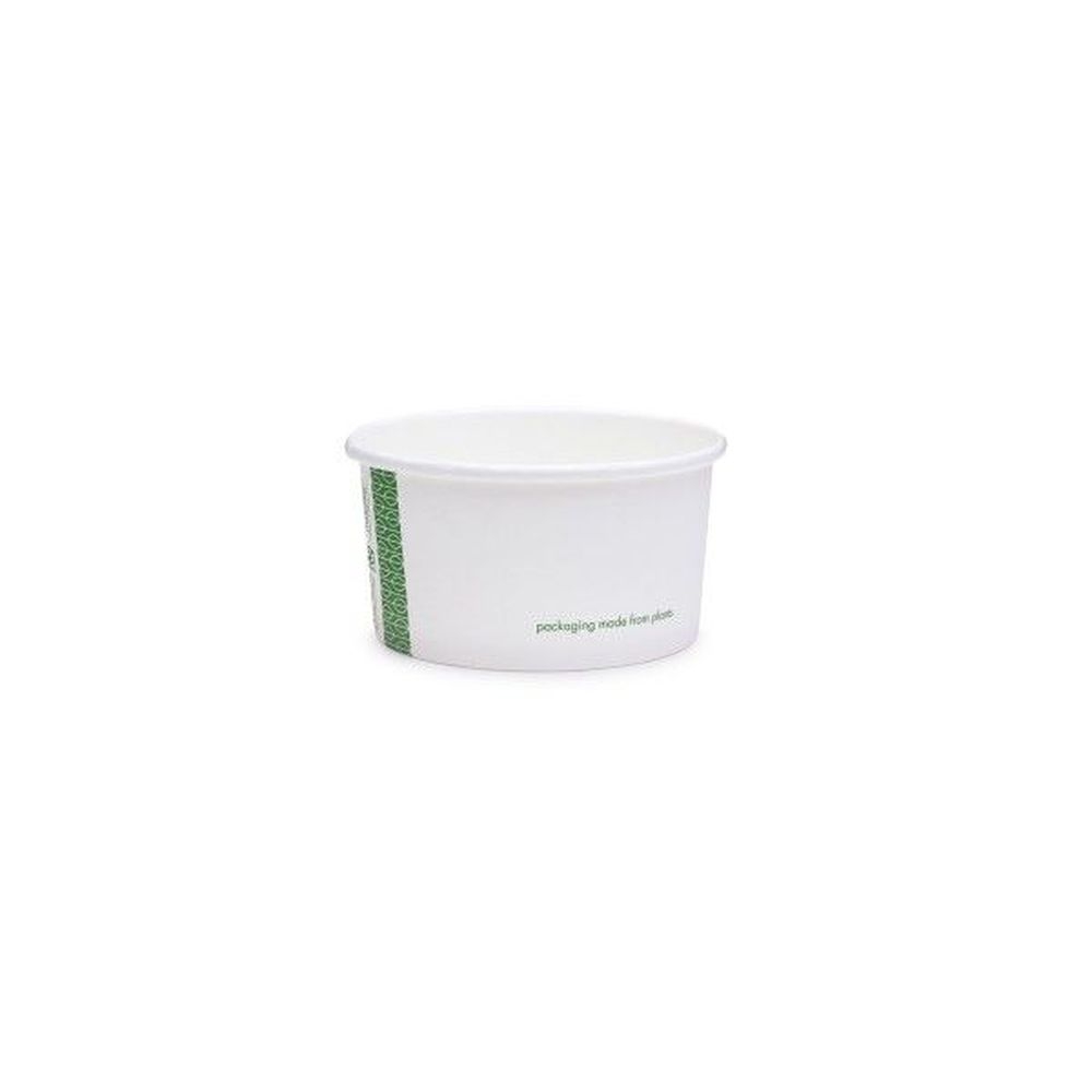 Vegware 90-Series White Compostable Soup Container, 6 Ounce Capacity -- 1000 per case