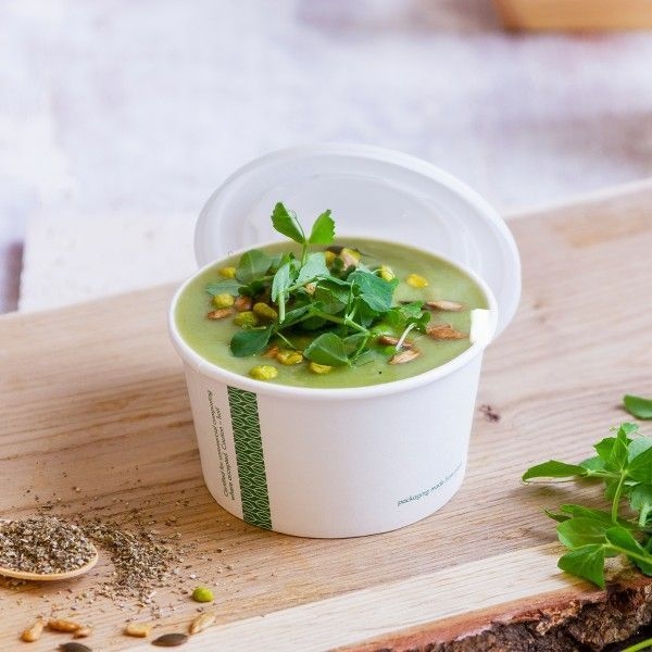 Vegware 90 Series Clear Flat CPLA Hot Lid Only -- 1000 per case.