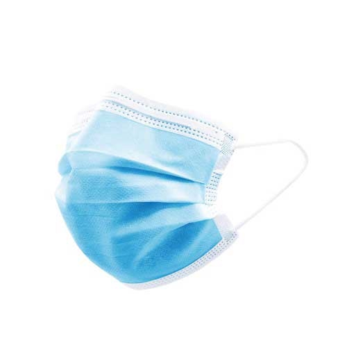 Daycon Blue White Non Woven Disposable Face Mask -- 2000 per case