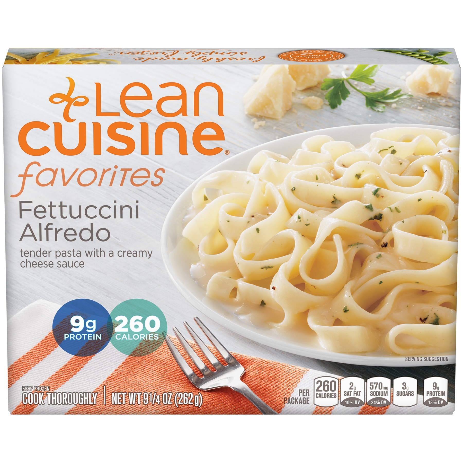 Nestle Stouffers Lean Cuisine Entree Fettuccini in Alfredo Sauce, 9.25 Ounce -- 12 per case.