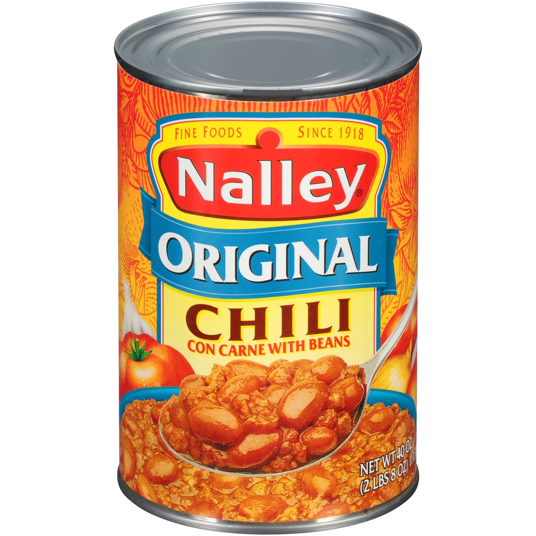 Nalley Original Chili Con Carne with Beans, 40 Ounce -- 12 per case.