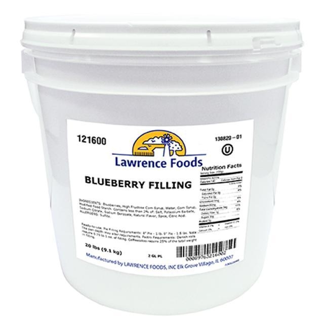 Lawrence Foods Whole Blueberry Filling, 2 Gallon -- 1 Case