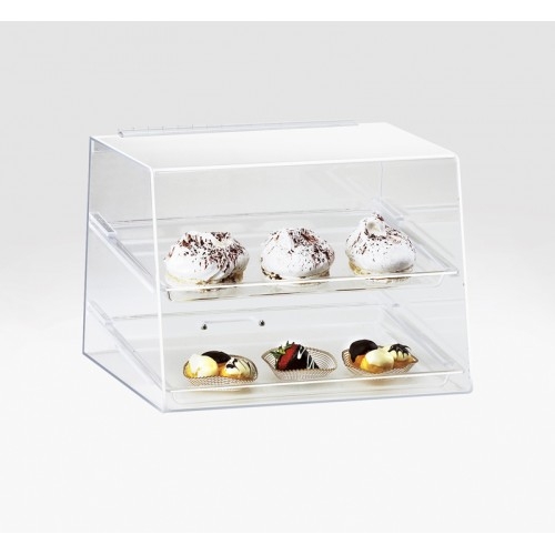 CalMil 2 Tray Display Cabinet, 15 x 13 x 11 inch.