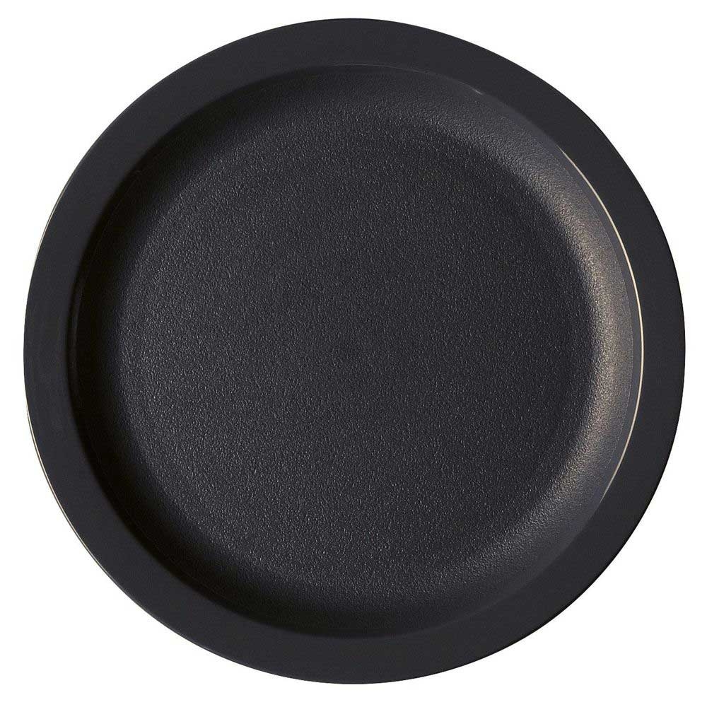 Cambro Camwear Black Narrow Rim Plate, 10 inch Diameter -- 12 per case