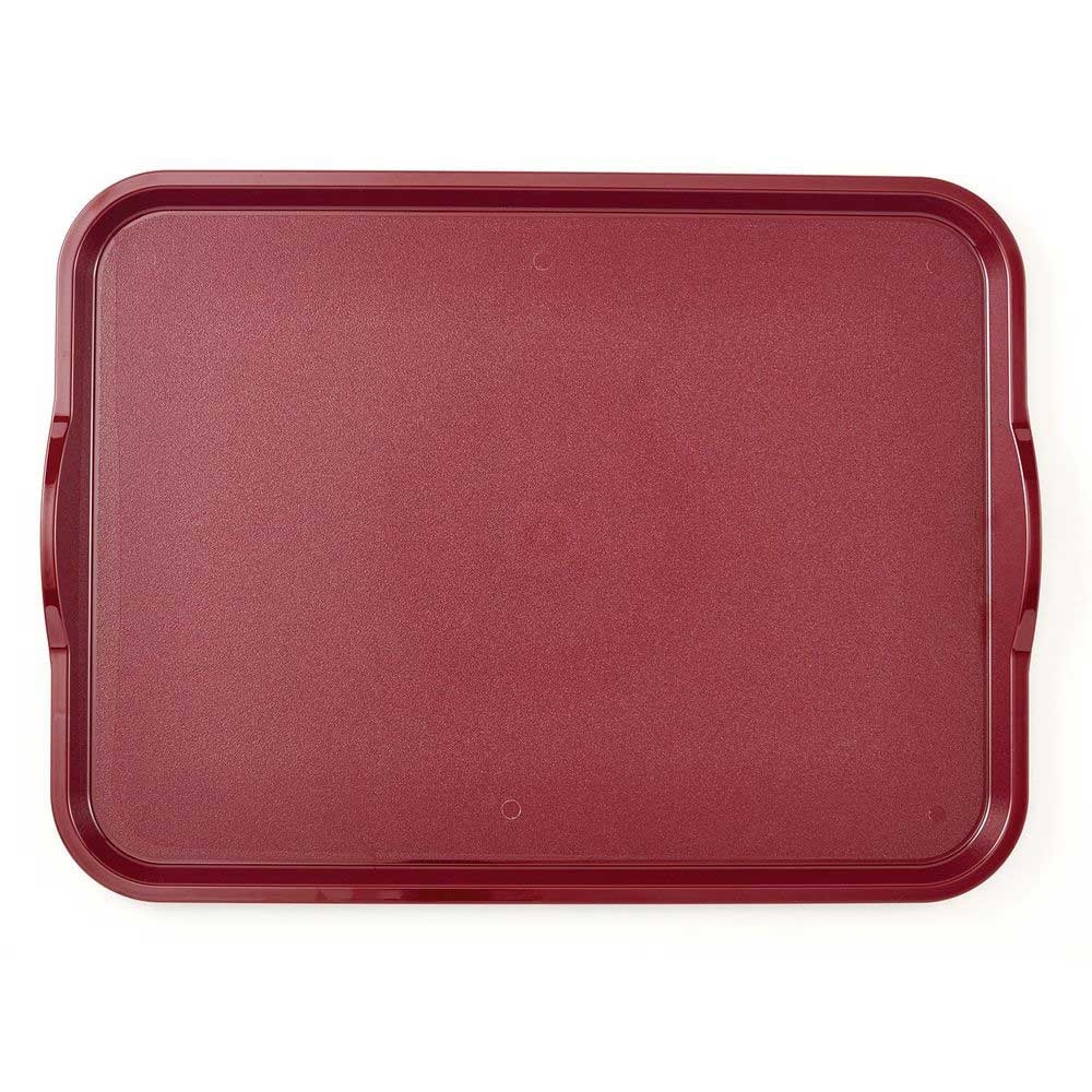 Cambro Camwear Rectangular Dark Cranberry Non Skid Tray with Handles, 15 x 20 inch -- 12 per case