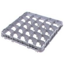 Soft Gray Cambro 16 Compartment Full Size Half Drop Stemware Extender Only, 19 5/8 x 19 5/8 x 2 inch -- 12 per case.