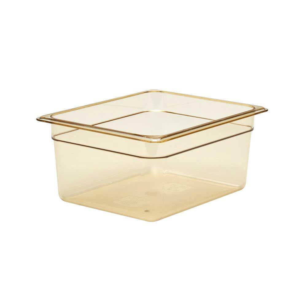 Cambro H-Pan One Third Size Amber High Heat Food Pan, 12 3/4 x 6 15/16 inch -- 6 per case