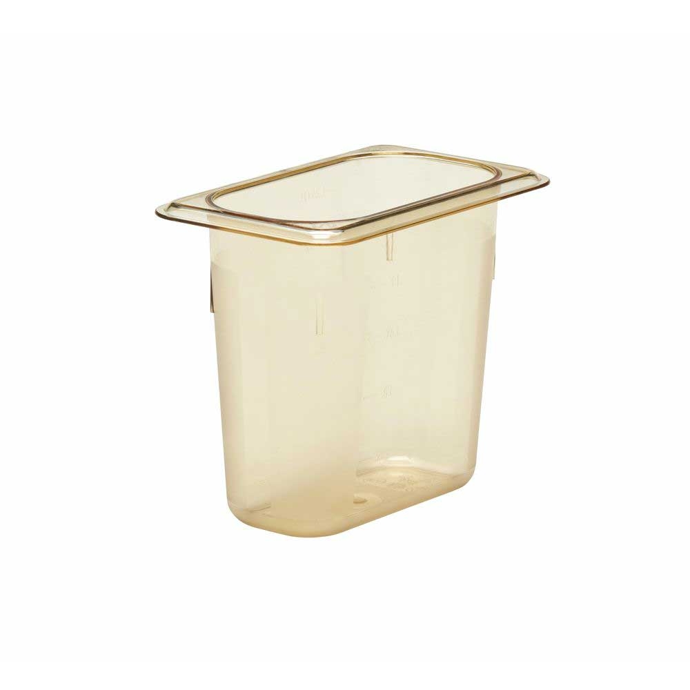 Cambro H-Pan One Ninth Size Amber High Heat Food Pan, 6 inch Pan Depth -- 6 per case