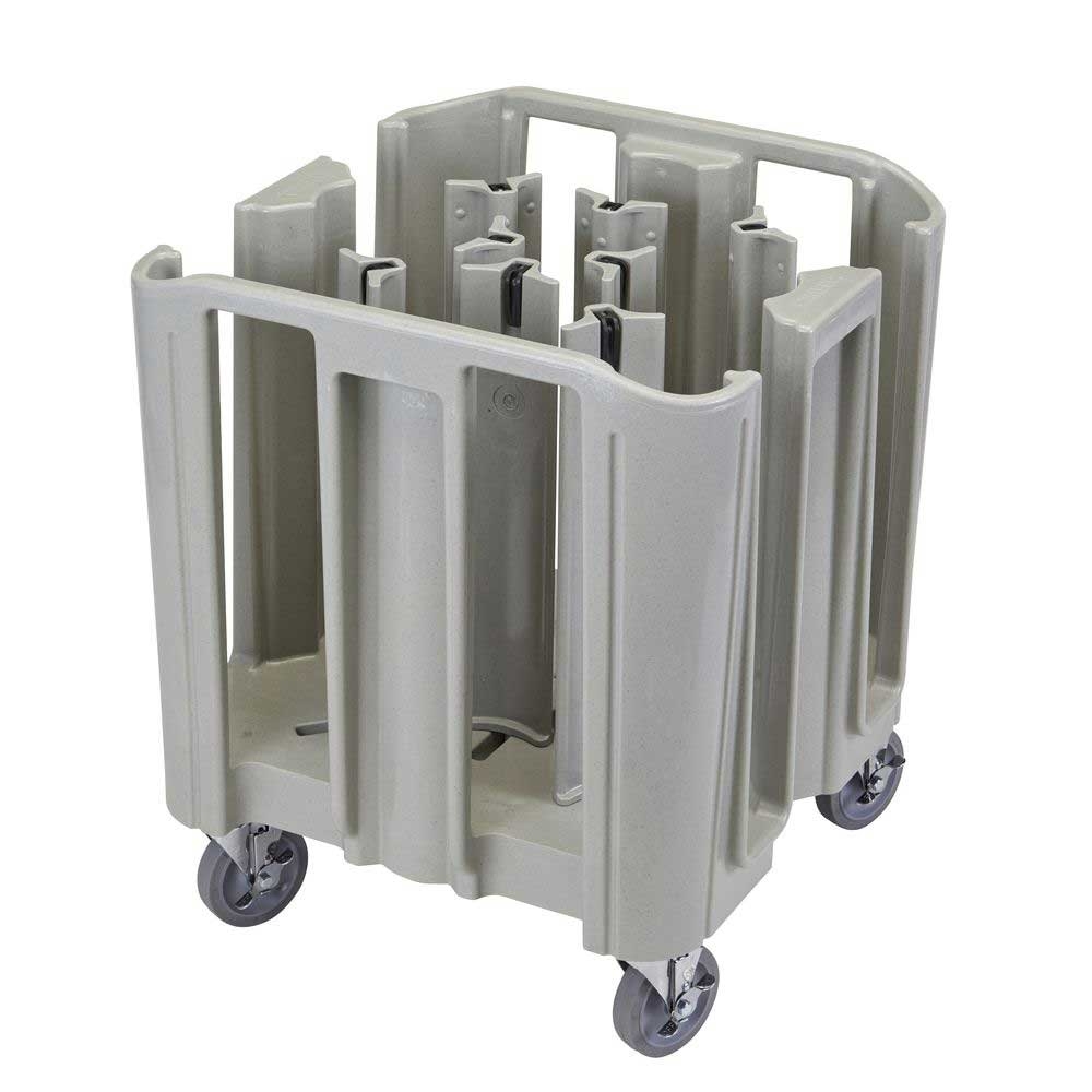 Cambro S Series Speckled Gray Compact Adjustable Dish Caddy, 8 Towers