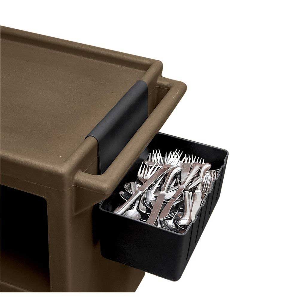 Cambro Dark Brown Open Side Standard Service Cart, 28 x 16 x 32 1/4 inch