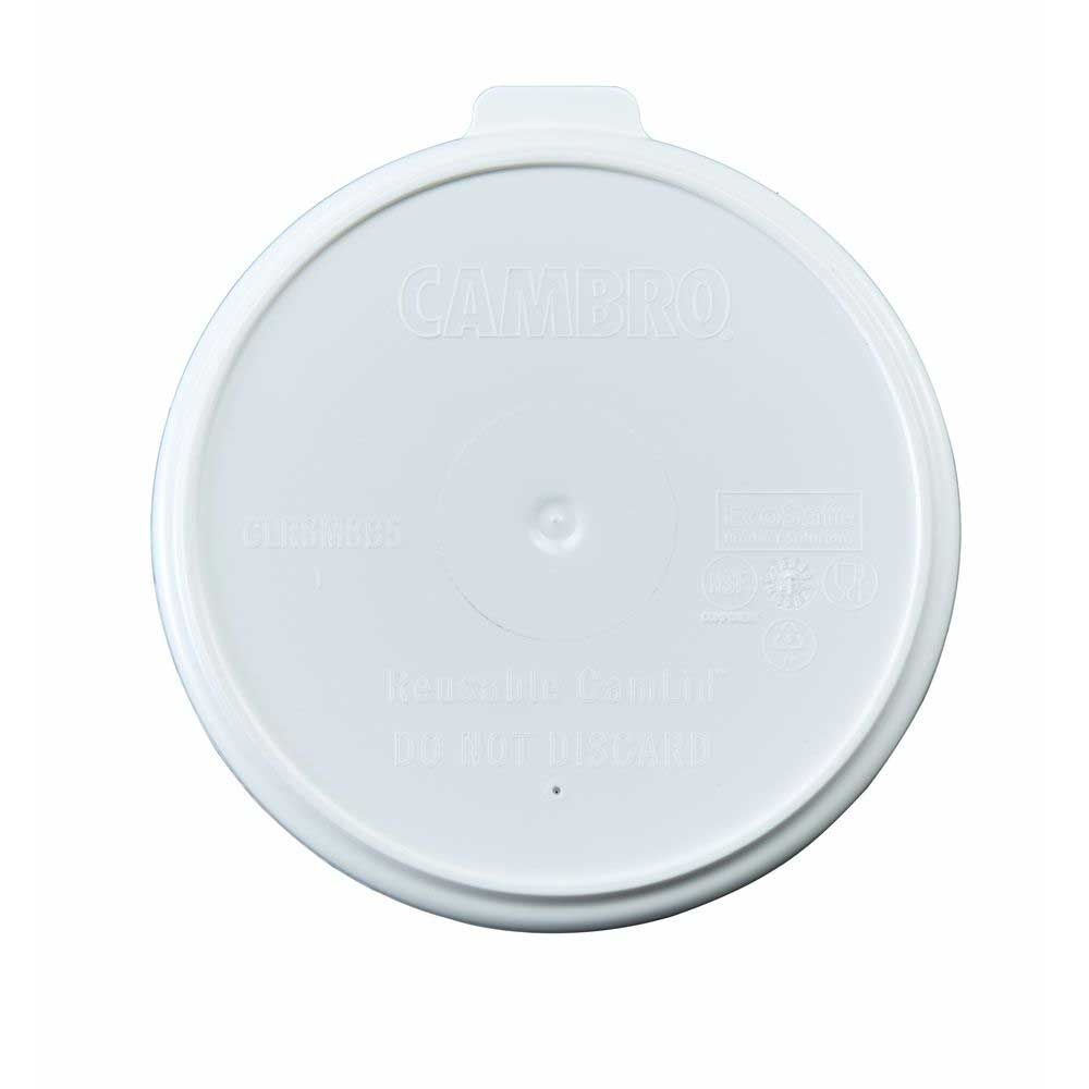 Cambro Reusable White Camlid Only, 2/7 inch Height