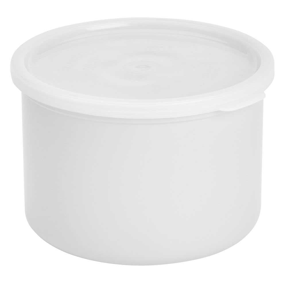 Cambro White Solid Crock with Lid, 1.5 Quart Capacity -- 6 per case
