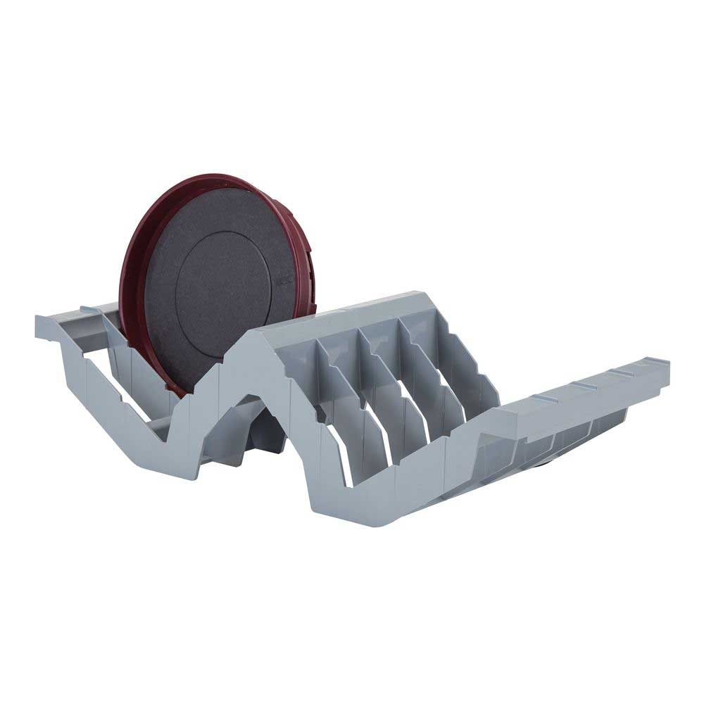 Cambro Camshelving Premium Soft Gray Angled 8 Slot Drying and Storage Cradle Only, 23 5/16 x 10 3/8 x 6 5/16 inch