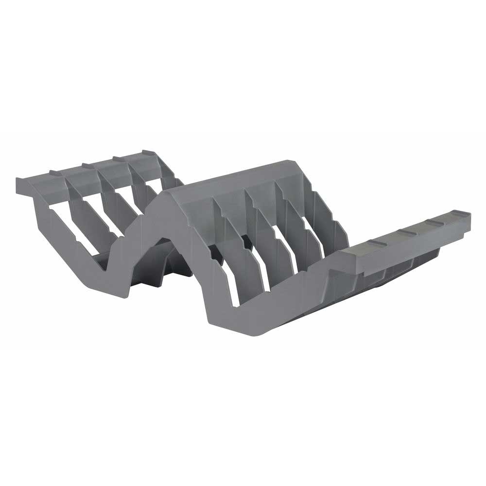 Cambro Camshelving Premium Soft Gray Angled 8 Slot Drying and Storage Cradle Only, 23 5/16 x 10 3/8 x 6 5/16 inch -- 4 per case